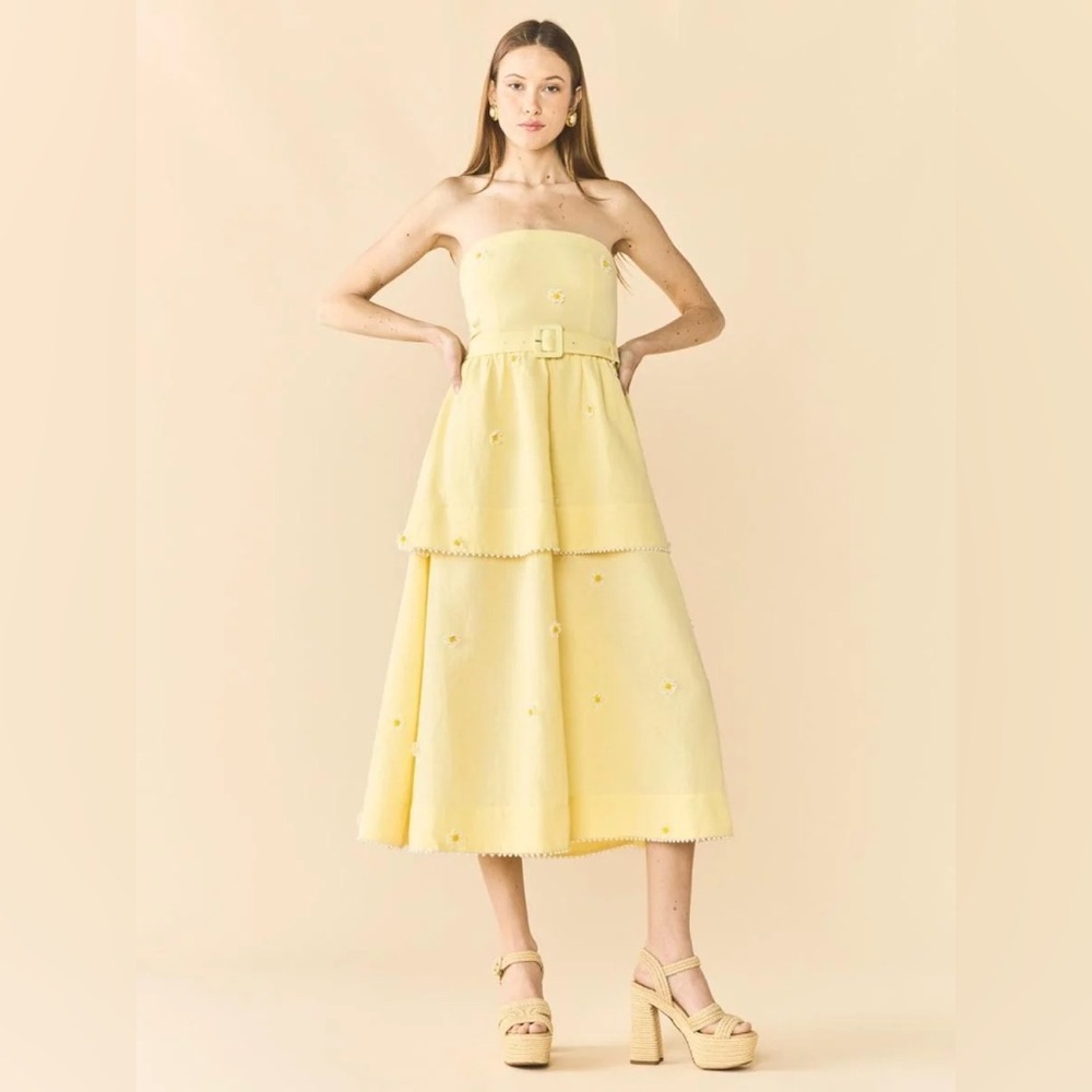 Eddy Tiered Belted Midi Dress
